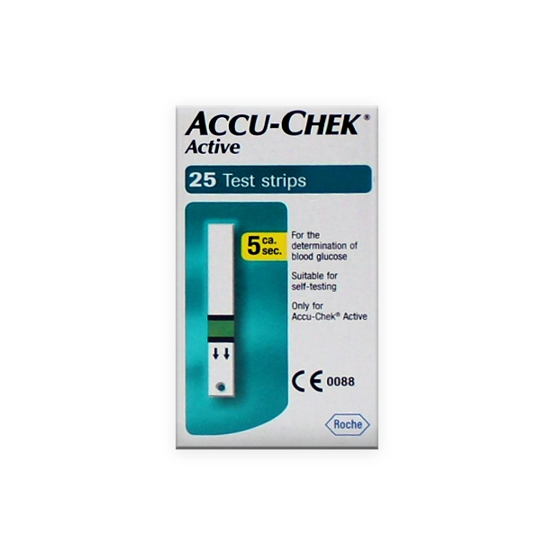 Accu-Chek Active Blood Glucose Test Strips 25s