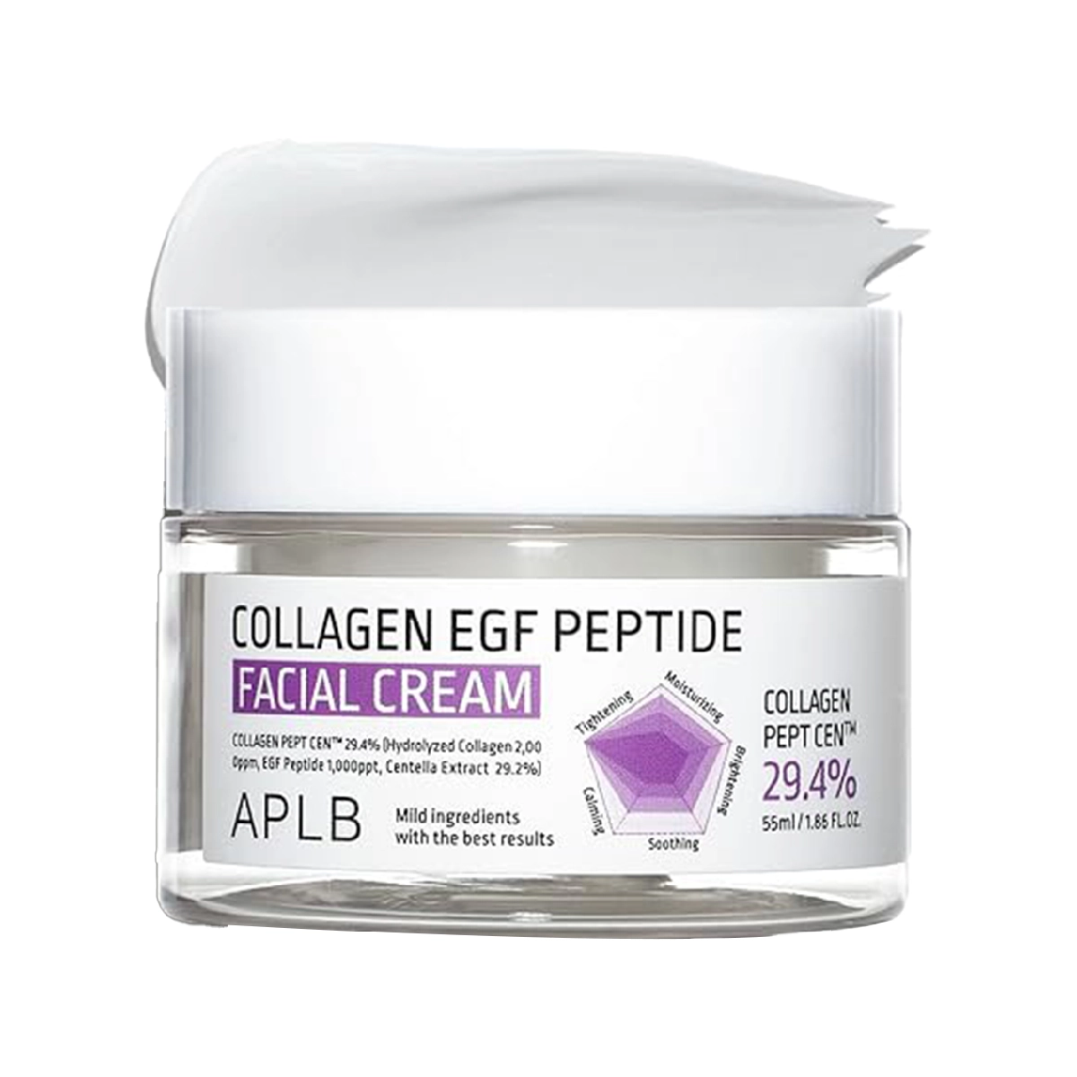 APLB Collagen EGF Peptide Facial Cream 55ml - Korean Skincare, Revitalize skin texture