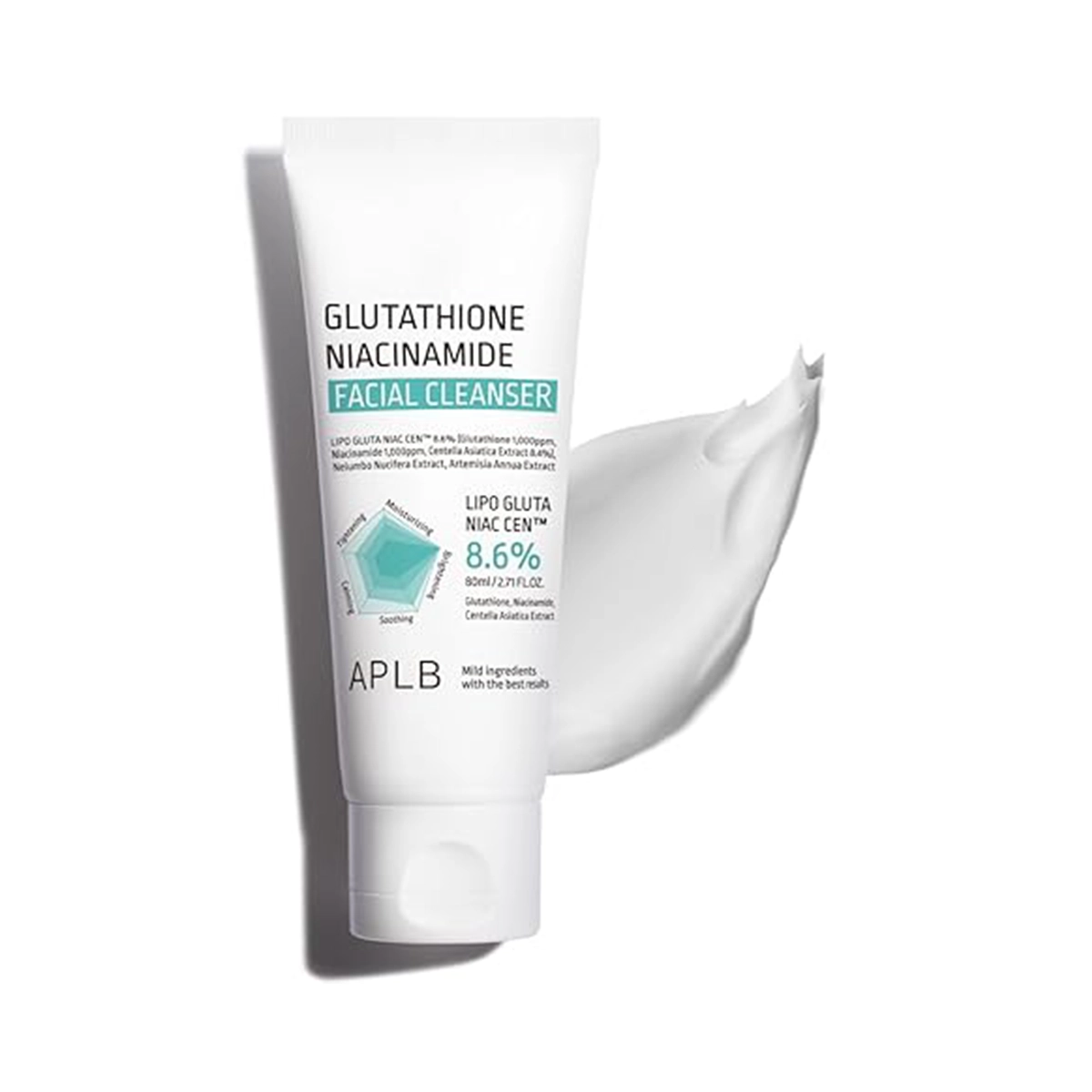 APLB Glutathione Niacinamide Facial Cleanser 80ml  - Korean Skincare,Tighten Pores & Sebum