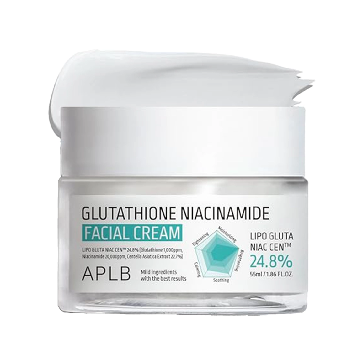 APLB Glutathione Niacinamide Facial Cream 55ml - Korean Skincare, Deep hydration