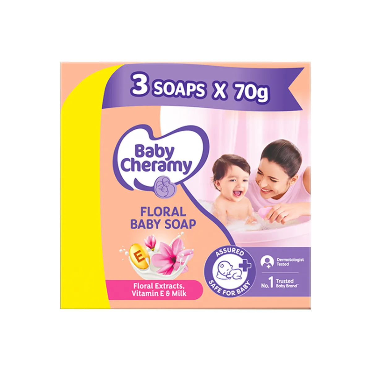 Baby Cheramy Floral Soap 210g Value Pack (3x70g)