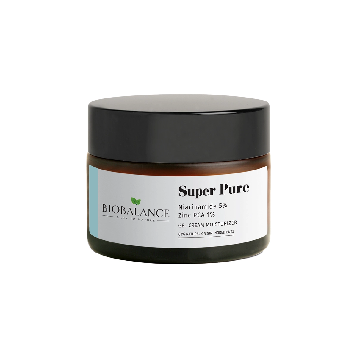 Bio Balance Super Pure Gel Cream Moisturizer 50ml - Niacinamide 5% + Zinc 1% - Oil Control, Pore Refining, Hydration