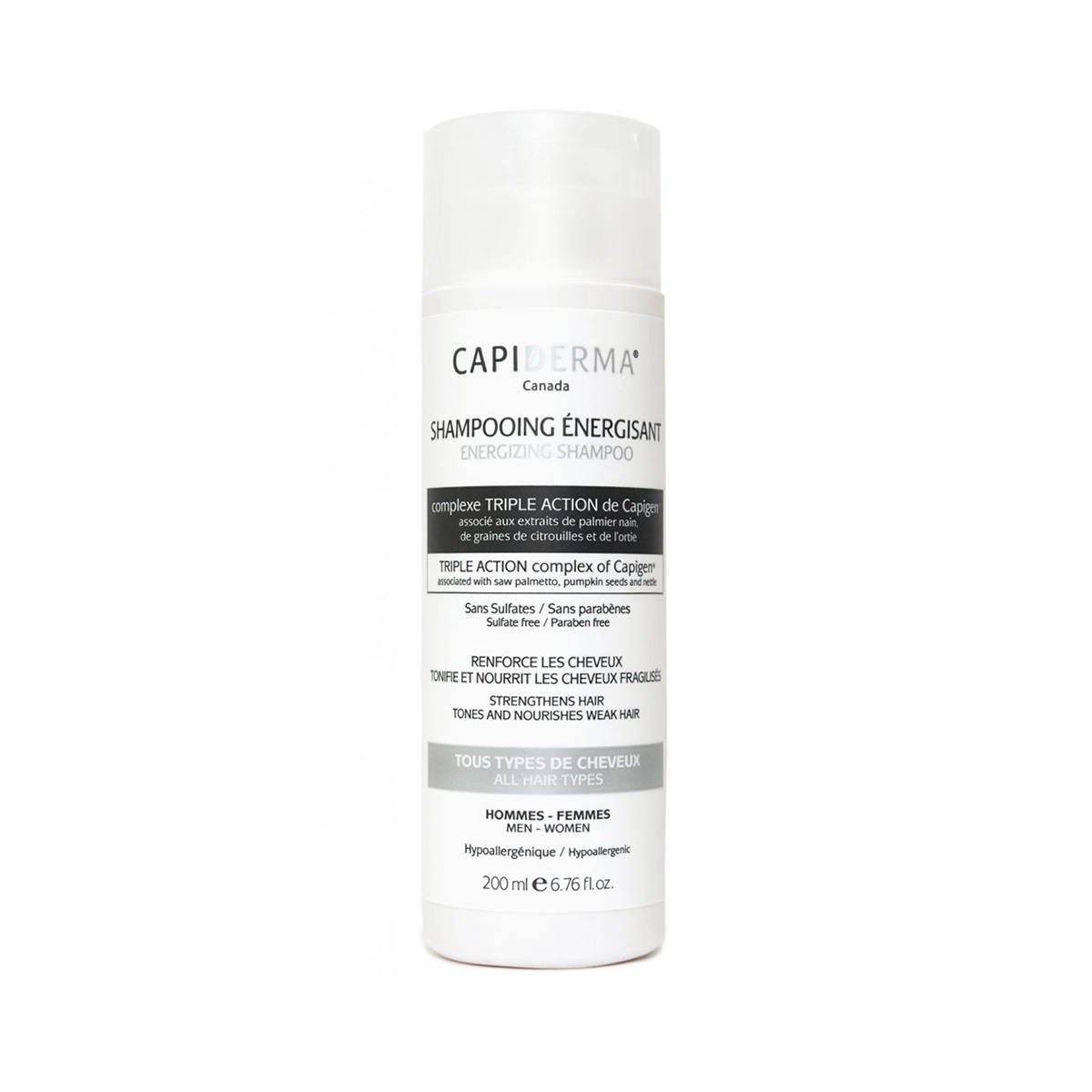 Capiderma Energizing Shampoo 200ml - Strengthen and Revitalize Your Hair