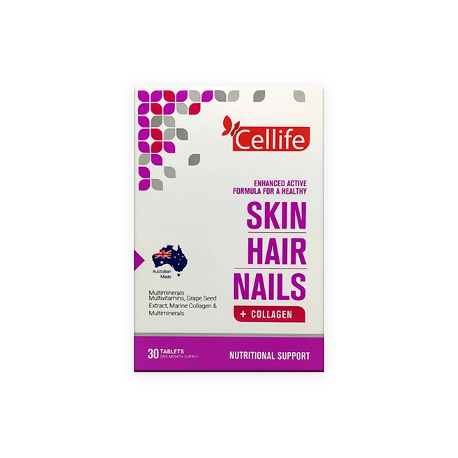 Cellife Skin Hair Nails Food Supplement Tablets 30s