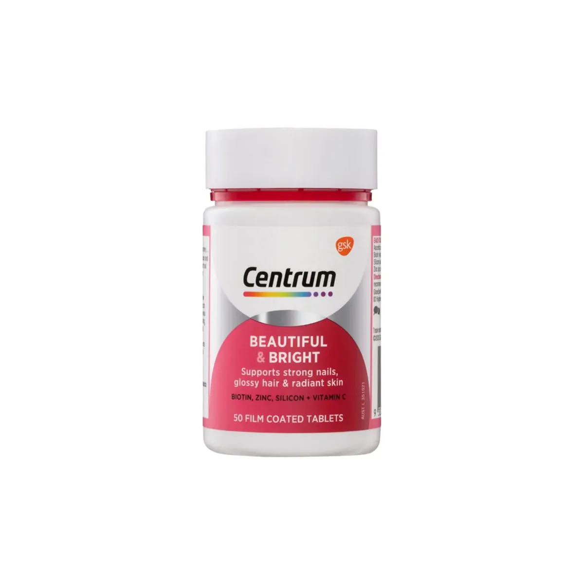 Centrum Beautiful & Bright Tablets 50s - Supports healthy hair with Silicon & Zinc