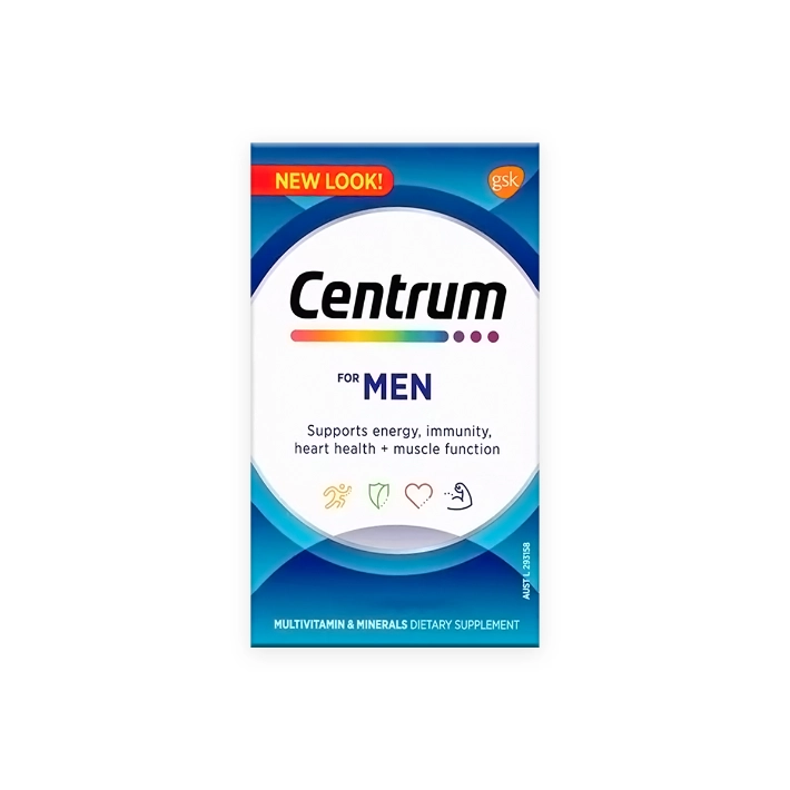 Centrum For Men Food Supplement Tablets 90s - Daily Support for Energy, Heart Health, Immunity, and Muscle Function