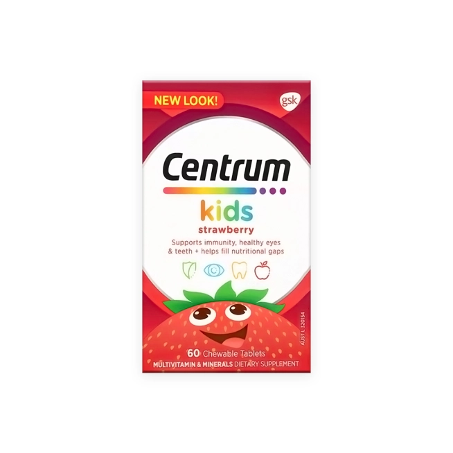 Centrum Kids Strawberry Food Supplement Tablets 60s