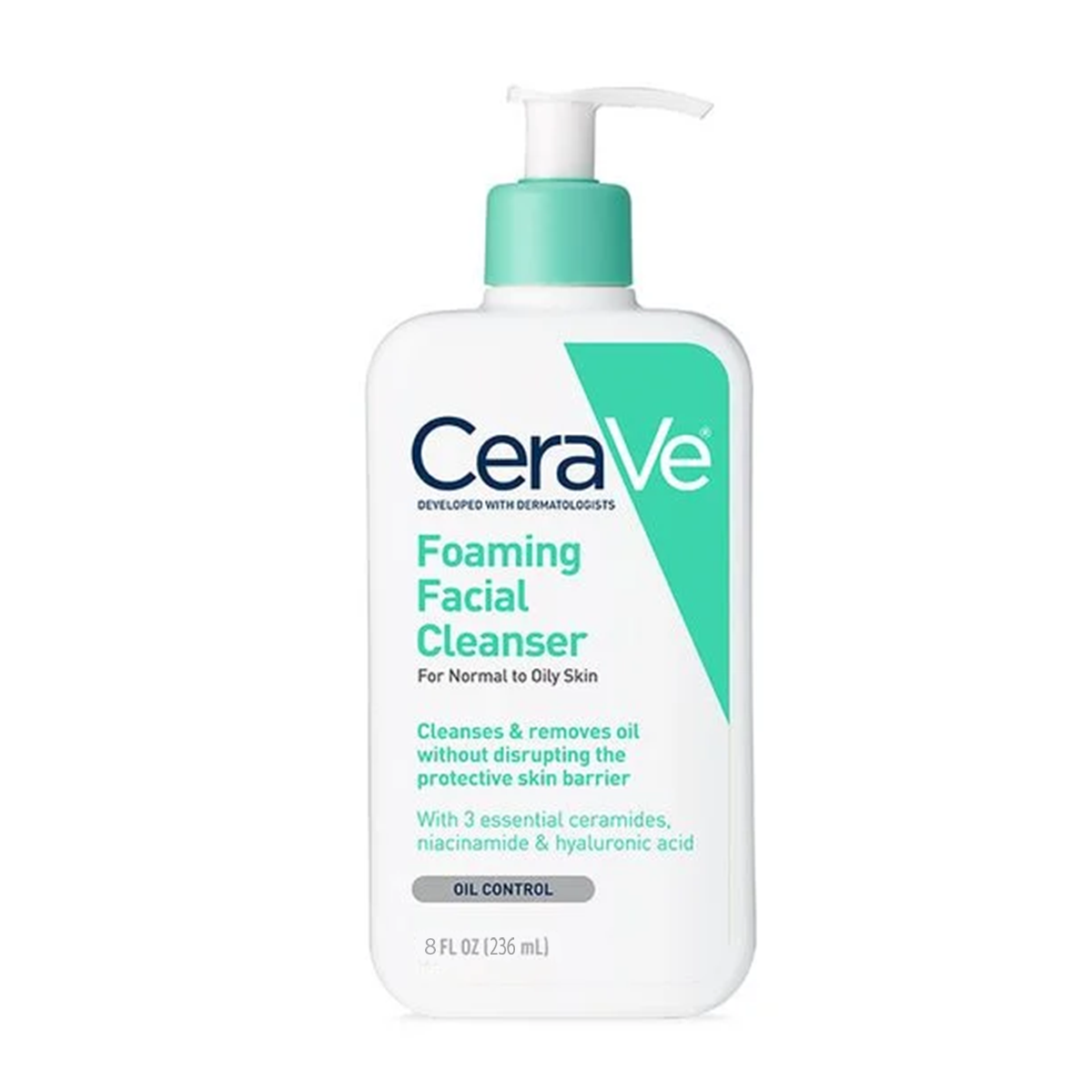 CeraVe Foaming Facial Cleanser 236ml - For Normal to Oily Skin, Hydration, and Gentle Cleansing