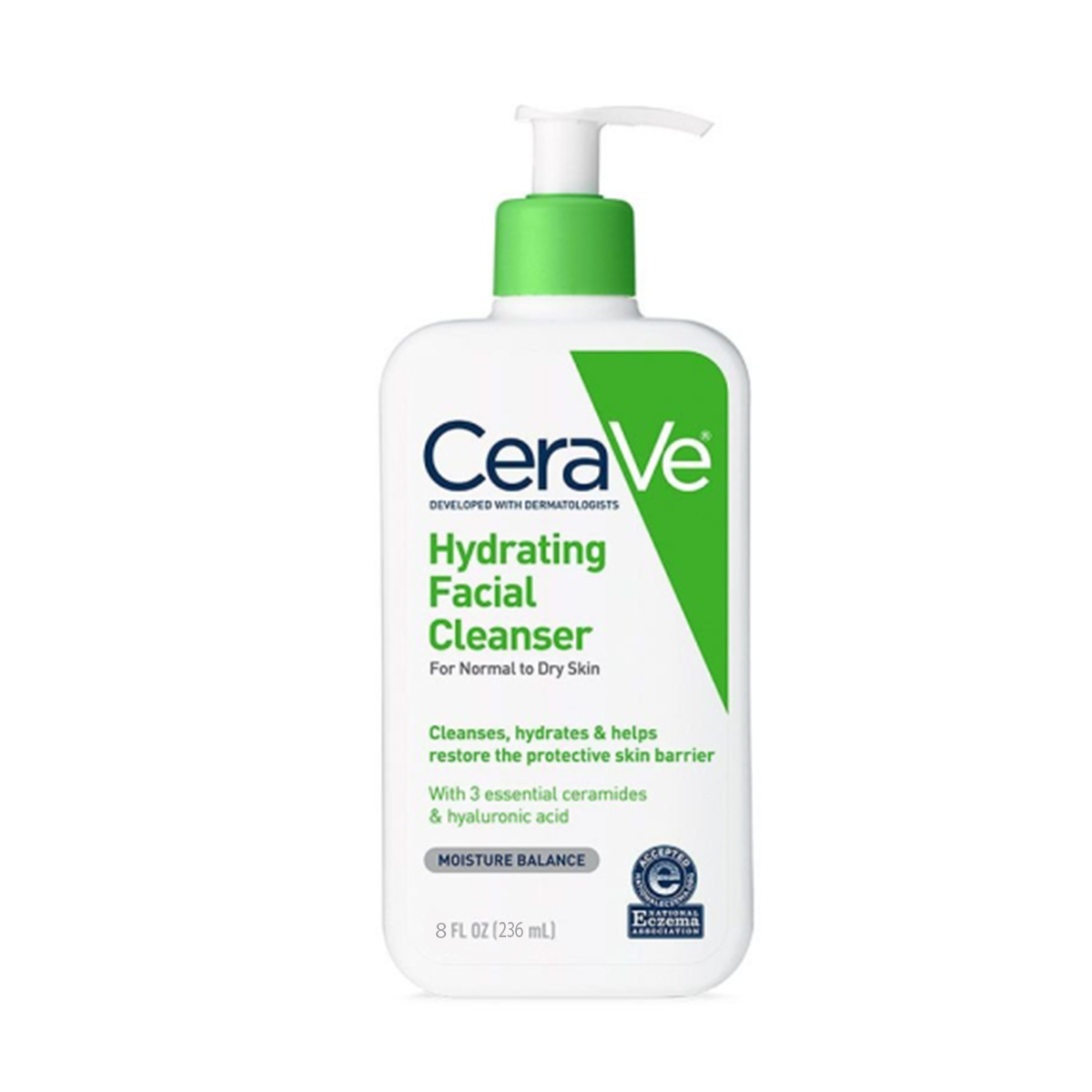 CeraVe Hydrating Facial Cleanser 236ml - For Hydration, Gentle Cleansing, and Skin Barrier Protection