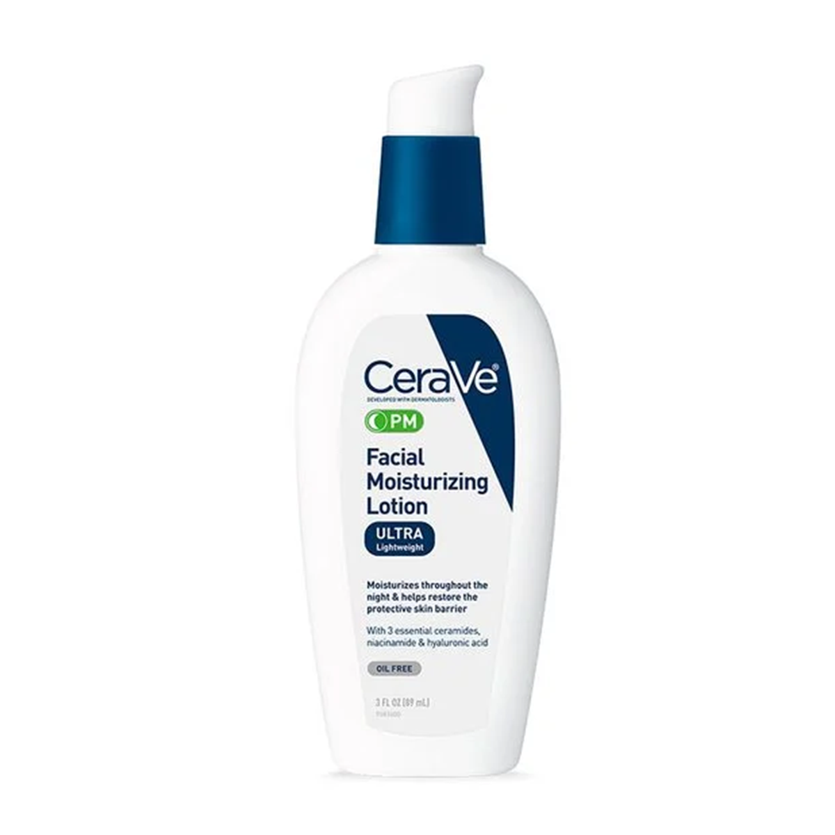 CeraVe PM Facial Moisturizing Lotion 89ml - For Hydration, Skin Barrier Repair, and Nighttime Moisture