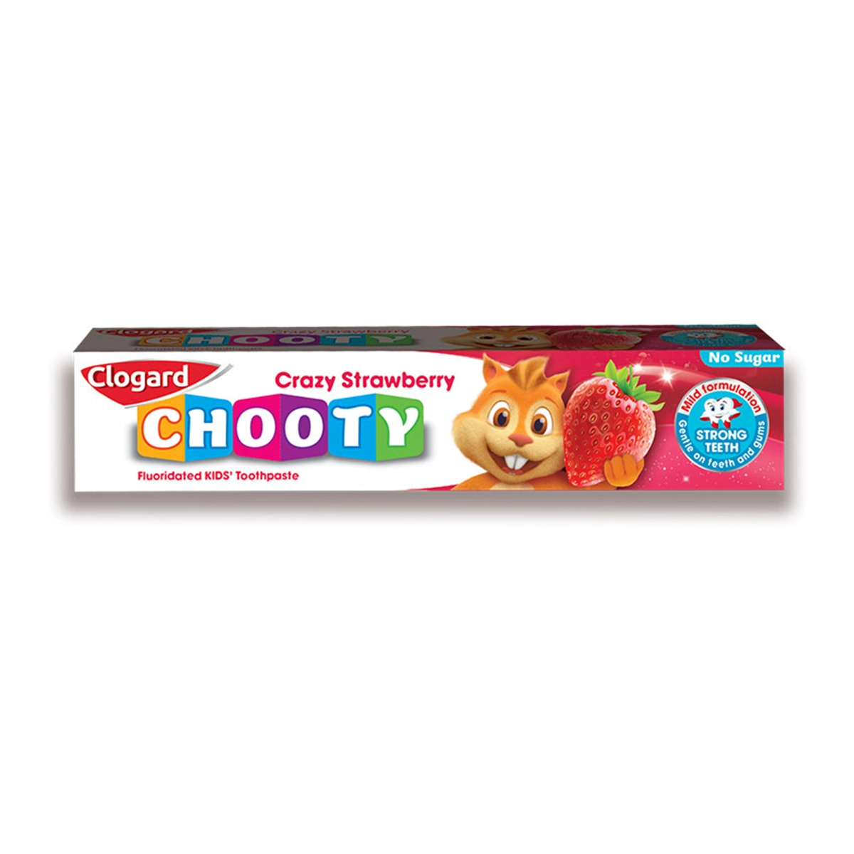 Clogard Chooty Strawberry 40g - Cavity Protection & Strong Teeth with a Fruity Twist