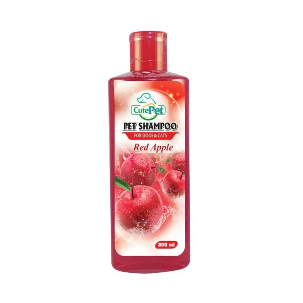 Cute Pet Red Apple Conditioning Shampoo 200ml – For Sensitive Skin, Coat Shine, and Moisturizing Pet Care