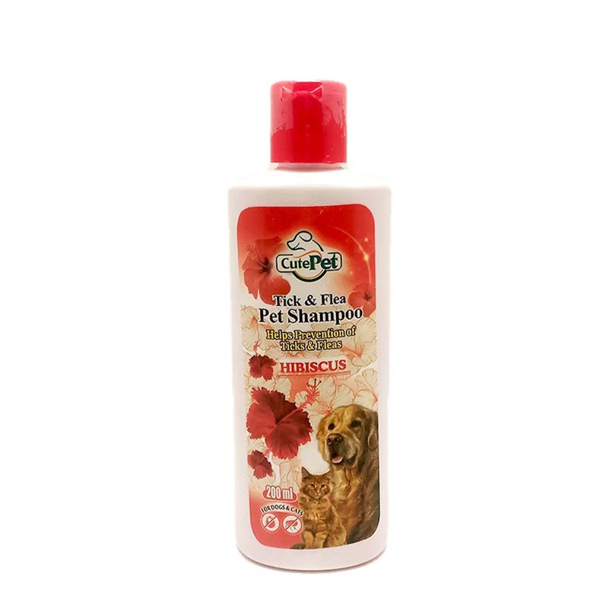 Cute Pet Tick & Flea Hibiscus Conditioning Shampoo 200ml – For Shine, and Deep Cleansing Pet Care