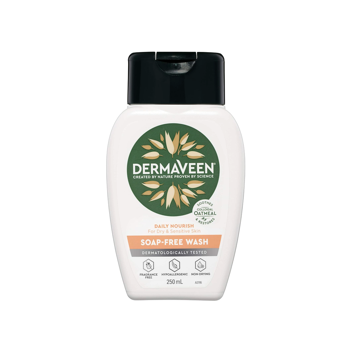 Dermaveen Soap-Free Wash 250ml – Gentle Cleansing for Sensitive Skin with Colloidal Oatmeal