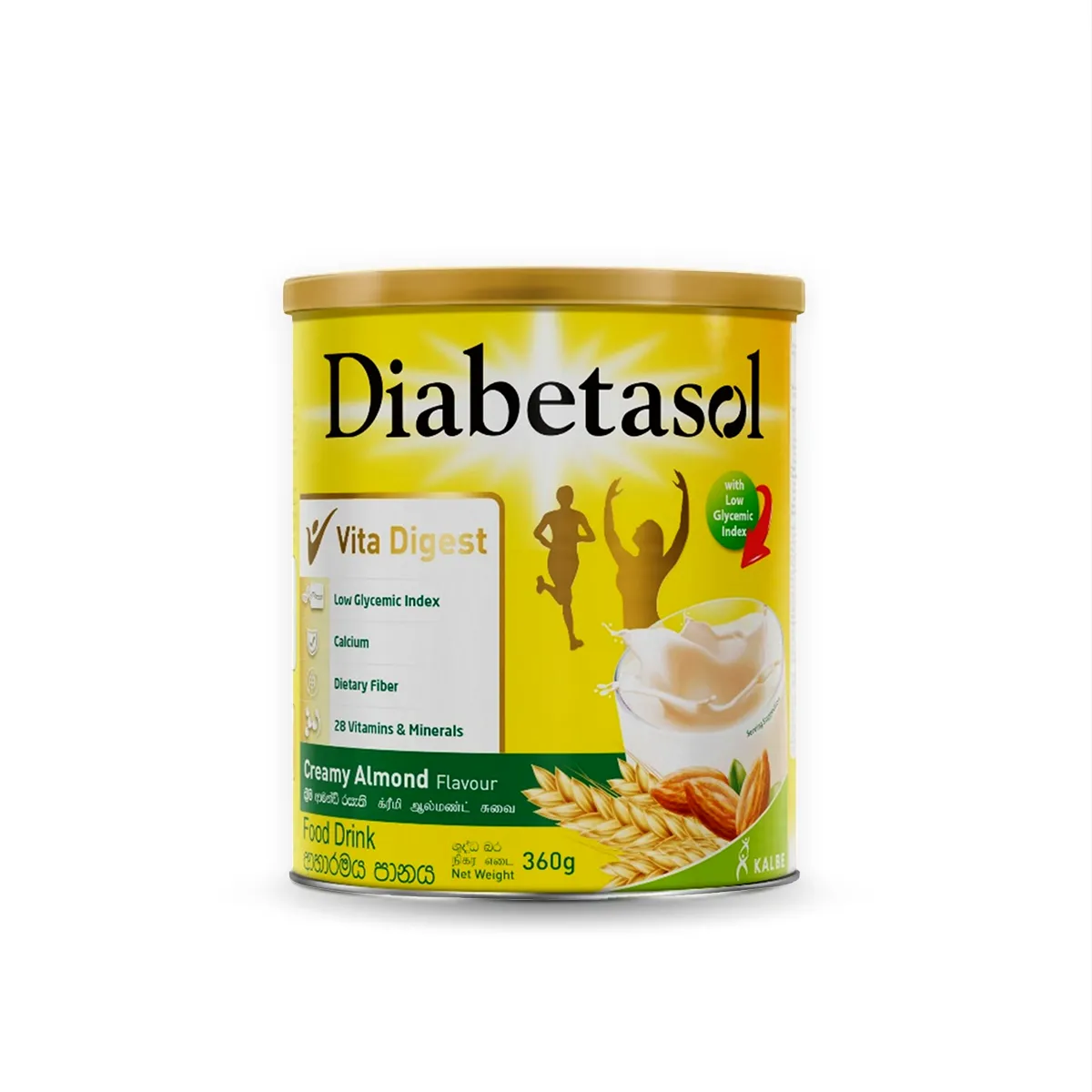 Diabetasol Milk Creamy Almonds 360g - Nutritional Support with Low Glycemic Index