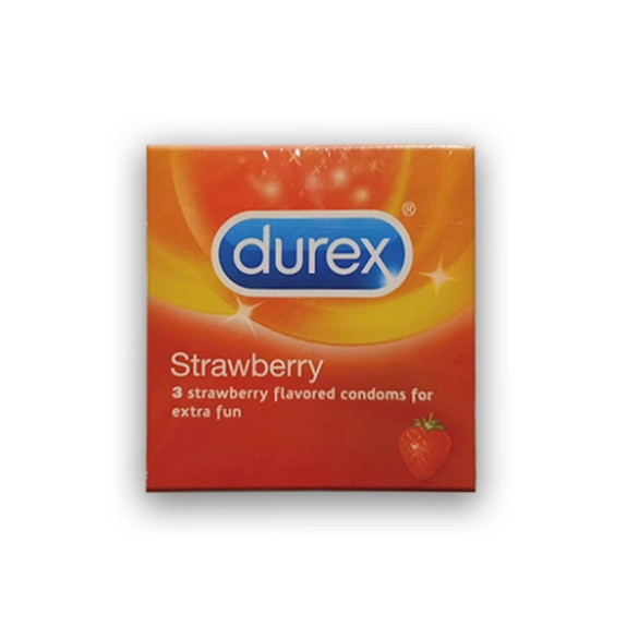 Durex Strawberry Condoms 3s