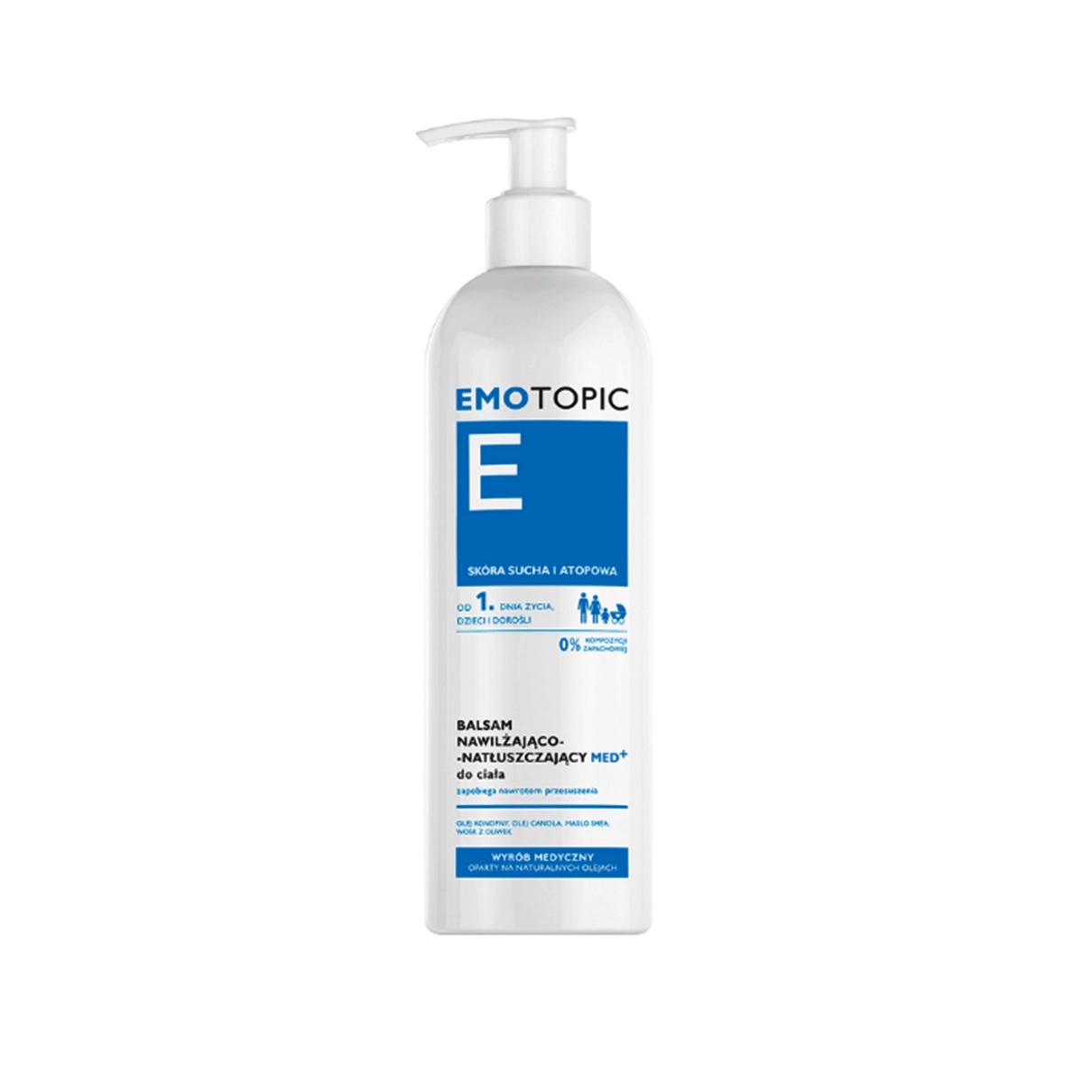 Emotopic E Moisturizing and Lubricating Med+ Body Balm 400ml – Advanced Care for Dry and Sensitive Skin