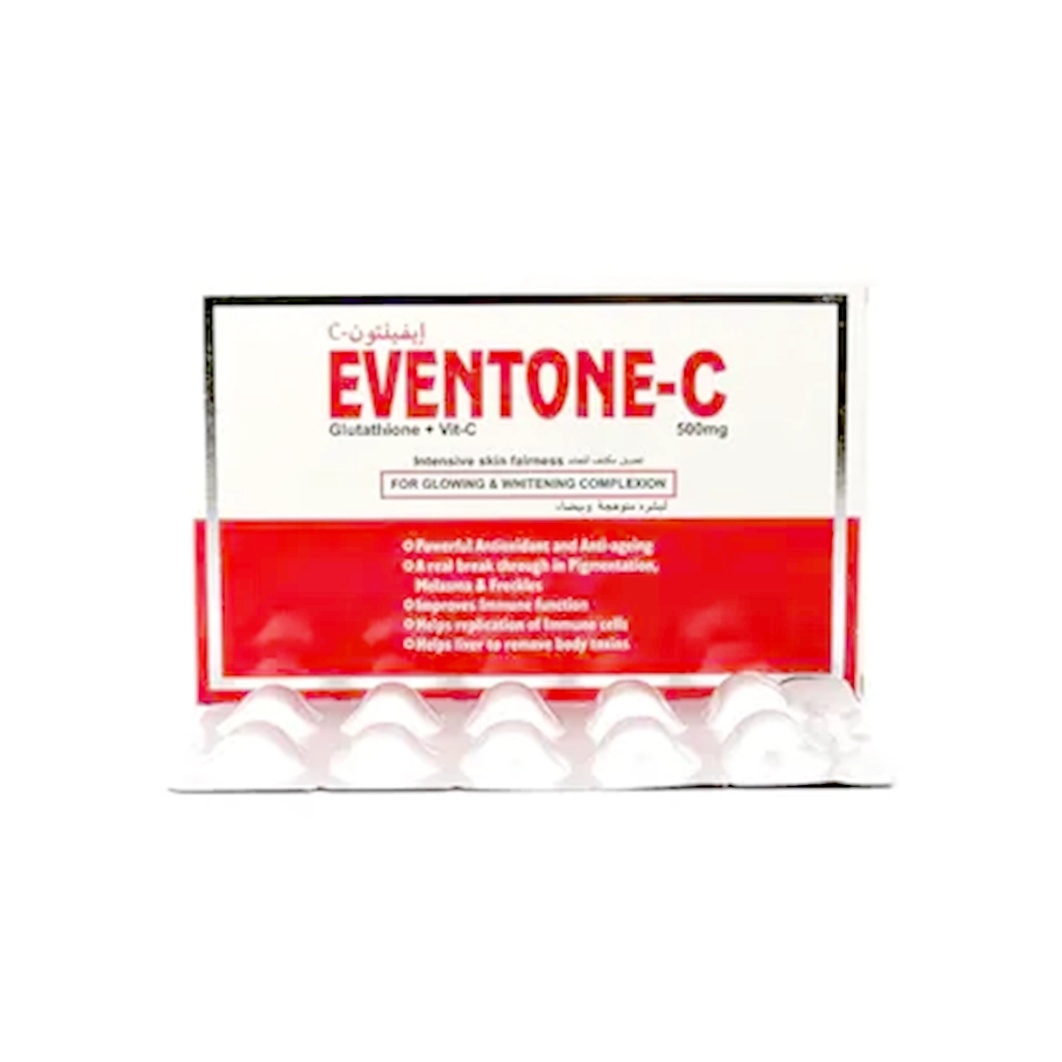 Eventone C 500mg Tablet 10s (Glutathione) – Advanced Skin Fairness Formula