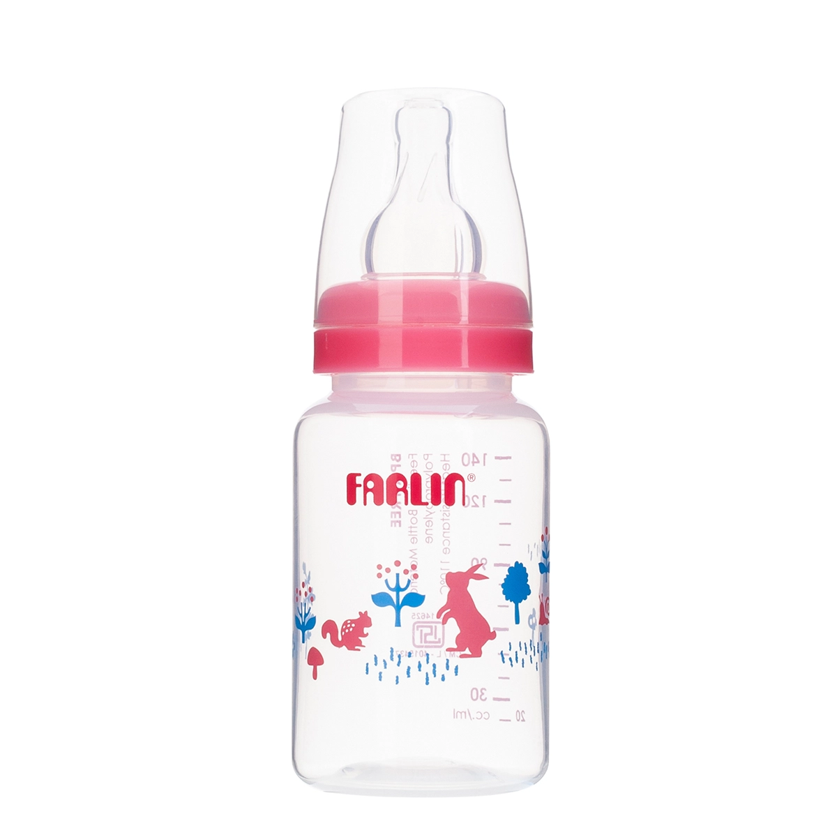 First product image of Farlin PP Feeding Bottle Animal Series Standard Neck Pink 140ml - Food-grade materials