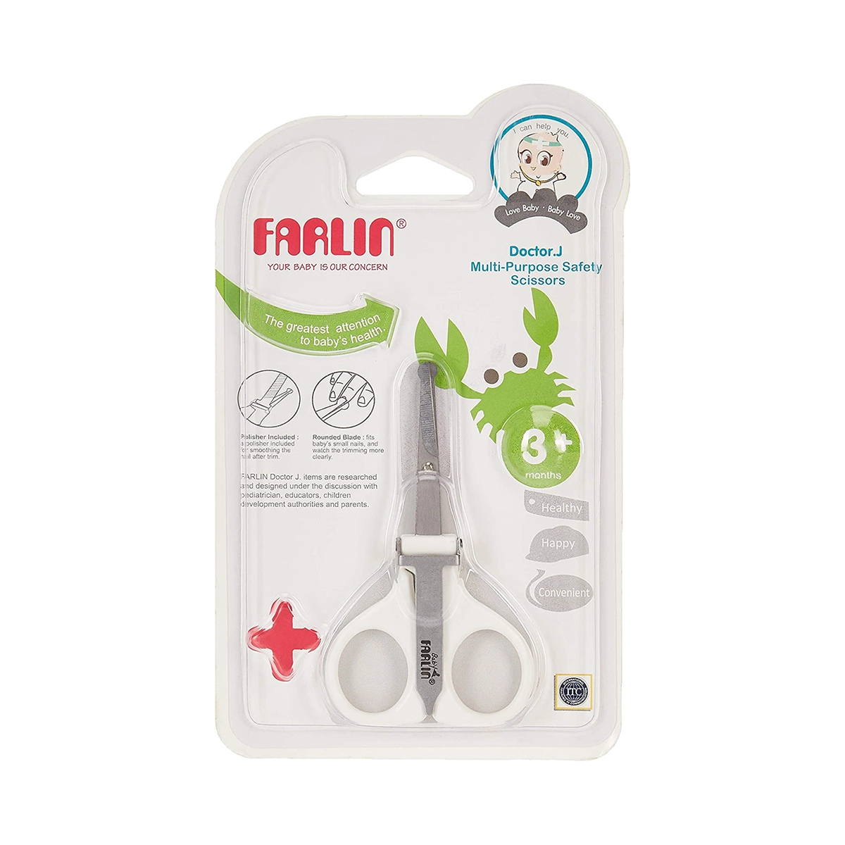 First product image of Farlin Safety Scissors with Filer - Safety, Nail Care Scissors for Newborn Babies