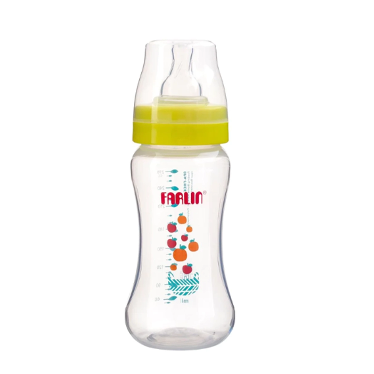 Farlin Wide Neck Feeding Bottle 270ml - Anti-colic silicone nipple, BPA-free