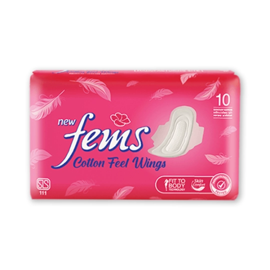 First product image of Fems Cotton Wings Sanitary Napkin 10s - Superior Comfort, Protection, and Fit