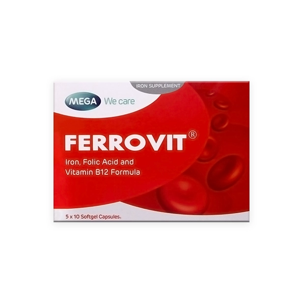 First product image of Ferrovit Iron, Folic Acid and Vitamin B12 Capsules 50s