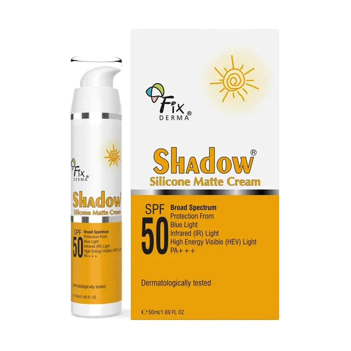 Fixderma Shadow SPF 50 Silicone Matte Cream 50ml - Advanced Broad-Spectrum Sun Protection