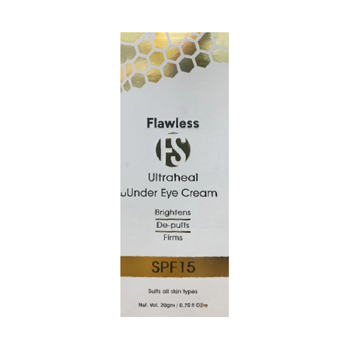 Flawless UltraHeal Under Eye Cream 20g - Firming, Brightening, and Hydrating