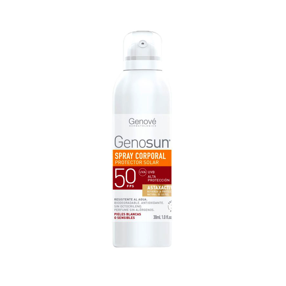 GENOVE Genosun Aerosol Spray SPF 50+ 200ml - Waterproof, and  Low eye irritation sunscreen