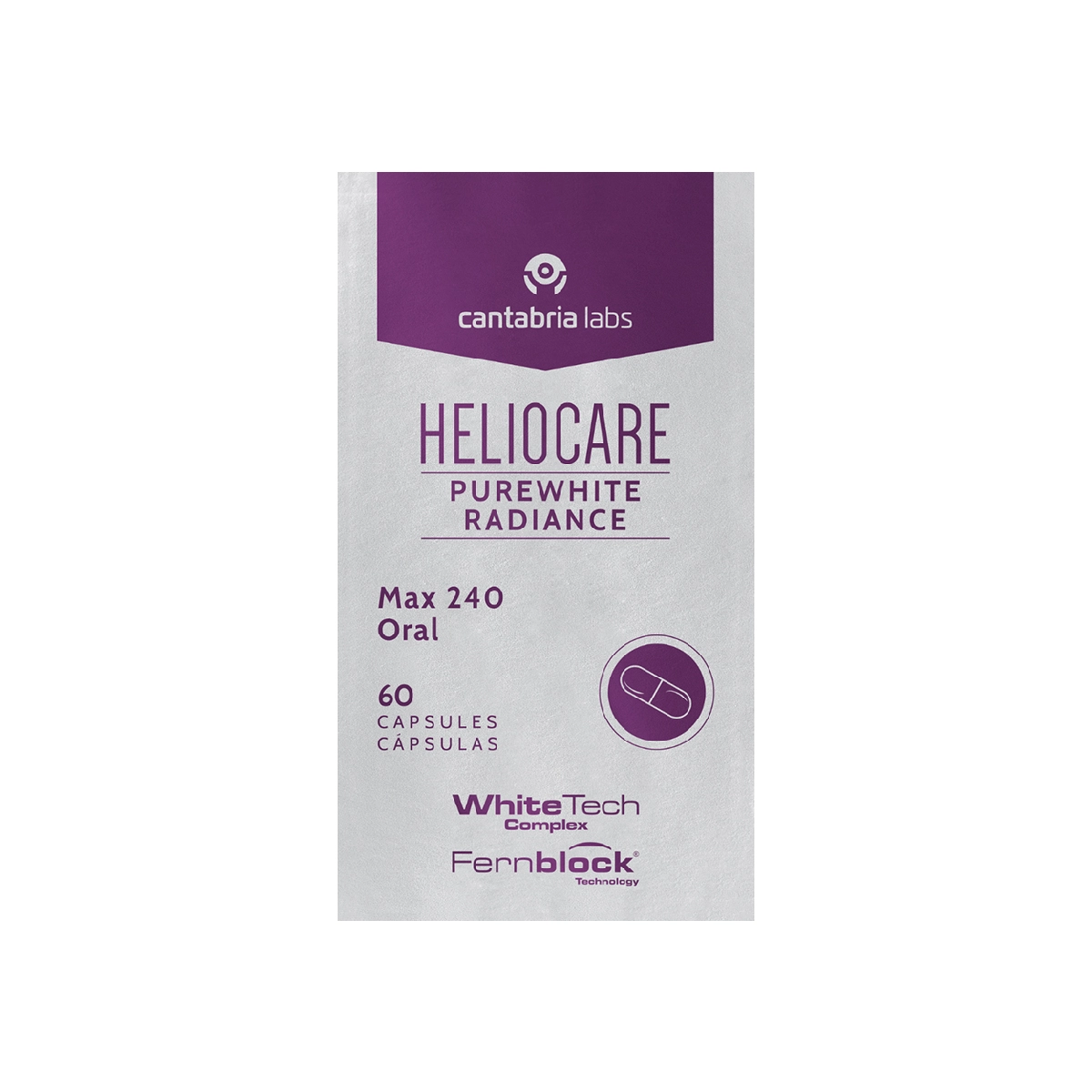 Heliocare Purewhite Radiance Max 240 Capsules 60s - Anti-Oxidant,DNA Repair And Protection