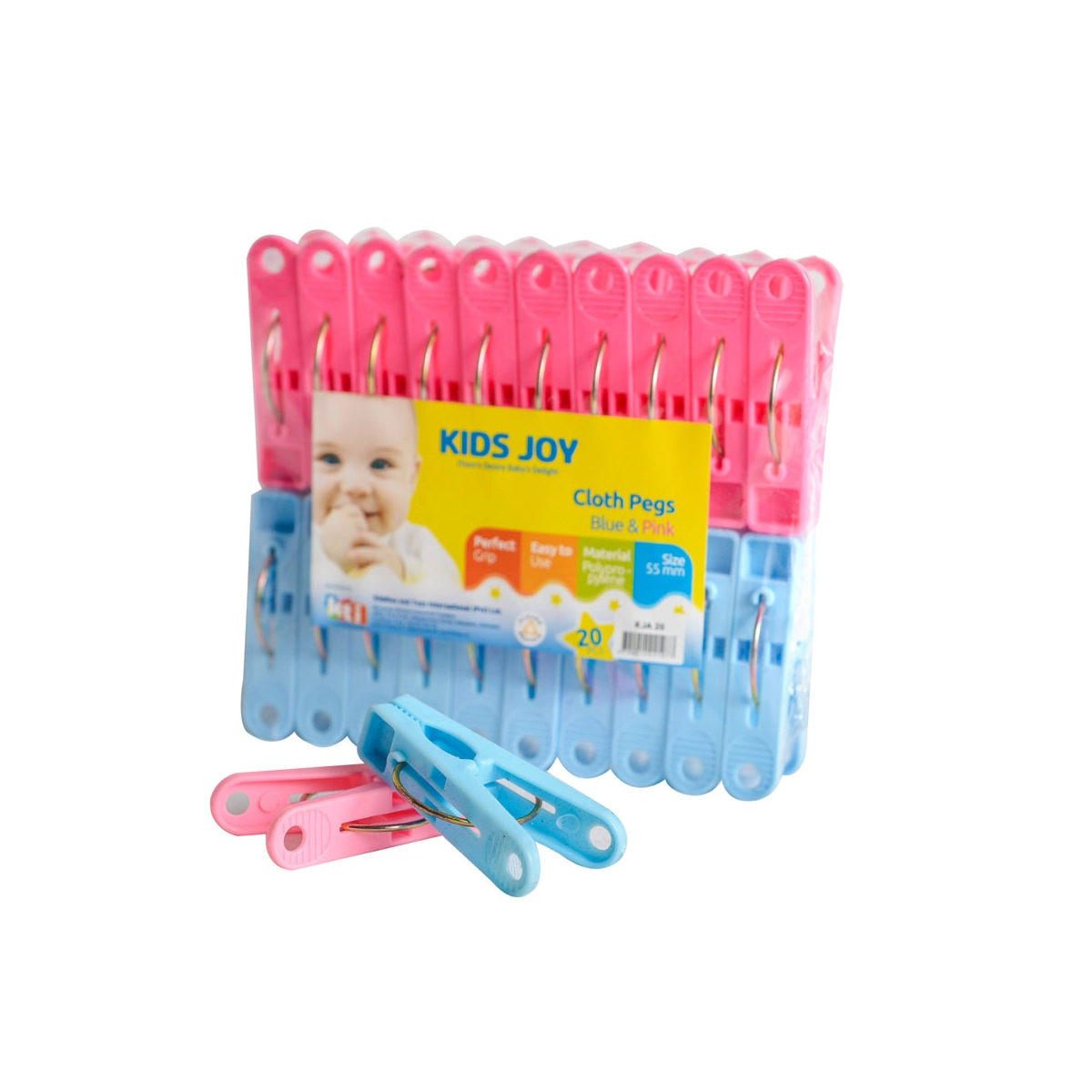 First product image of Kids Joy Cloth Pegs 20 Pcs - High-quality polypropylene, Durable, and Secure grip cloth pegs