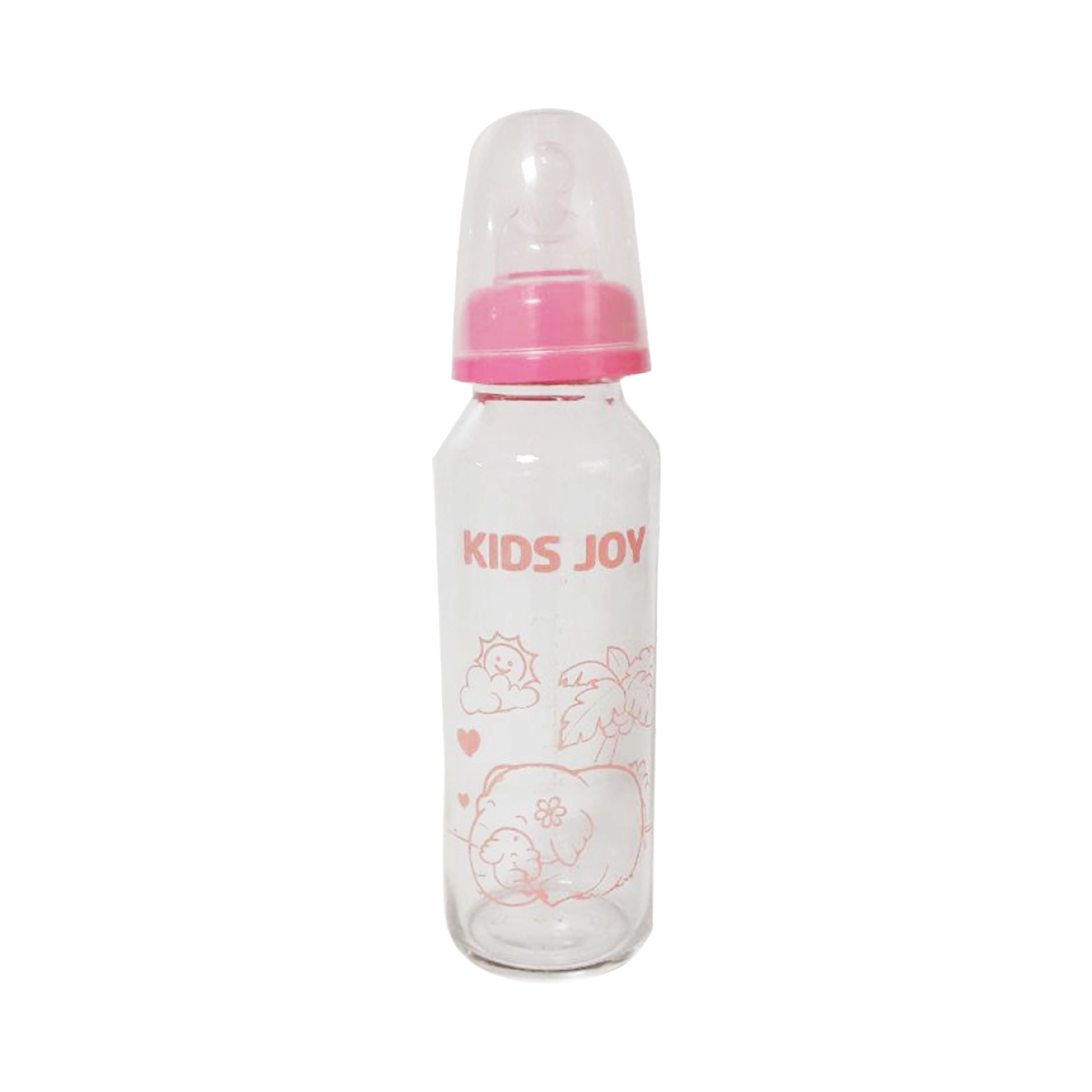 Kids Joy Feeding Bottle 240ml | 80Oz – High-grade silicone nipple, Top-quality glass