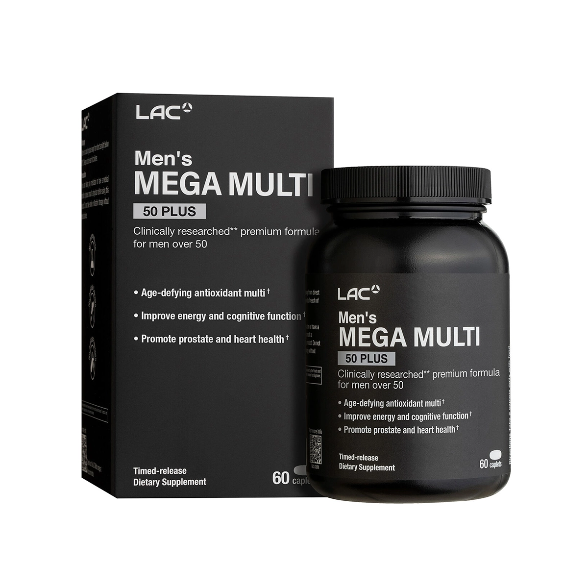 LAC MEN'S Mega Multi 50 Plus caplets 60s - Best for 50 plus Male, and Prostate Health