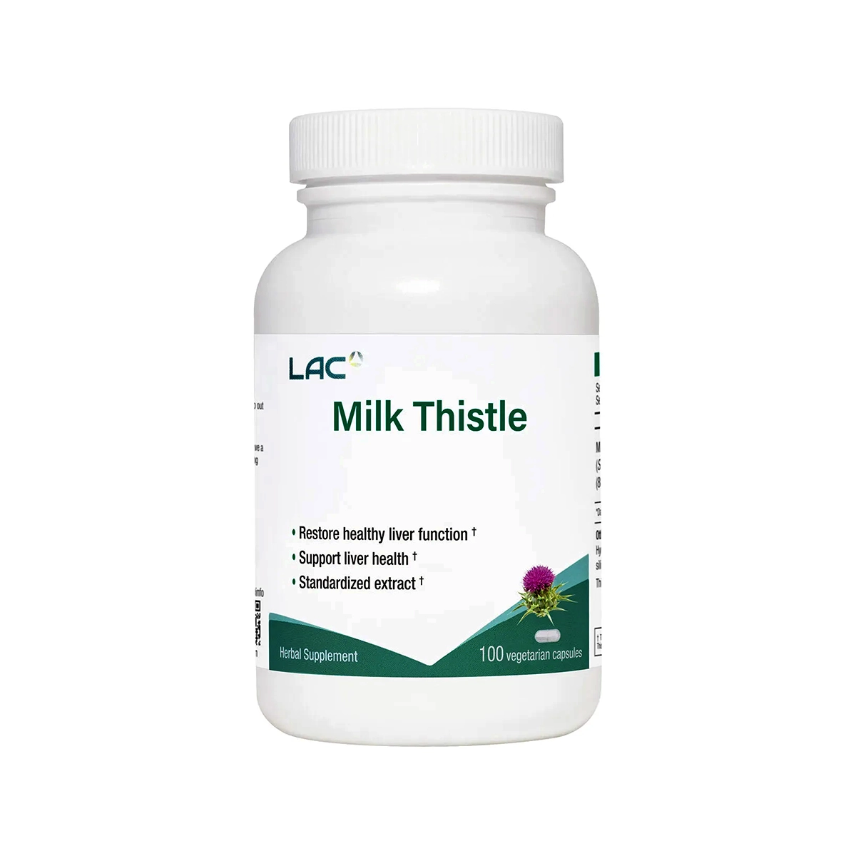 LAC Milk Thistle Capsules 100s - Health Support, Antioxidant Support, Liver Health Detox