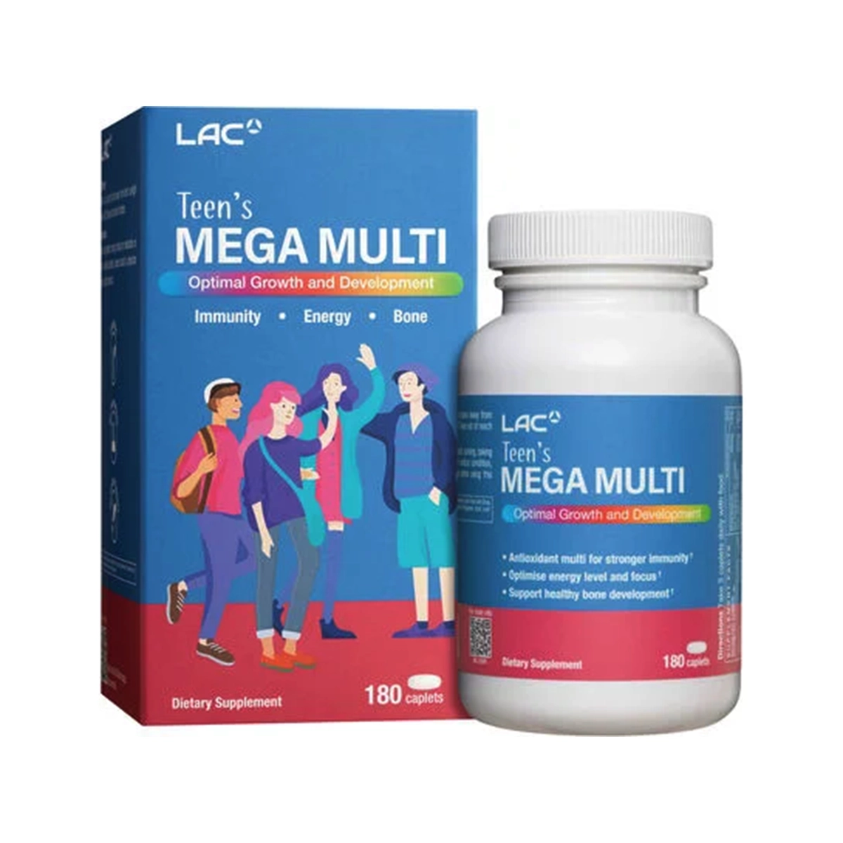 First product image of LAC MULTI Teen's Mega Multi-Optimal Growth and Development caplets 180s - Energy boosting