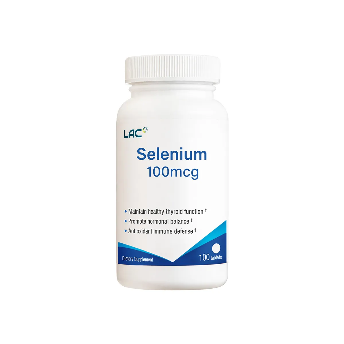 LAC Selenium 100mcg Tablets - Support Thyroid Health, and Enhance Antioxidant Protection