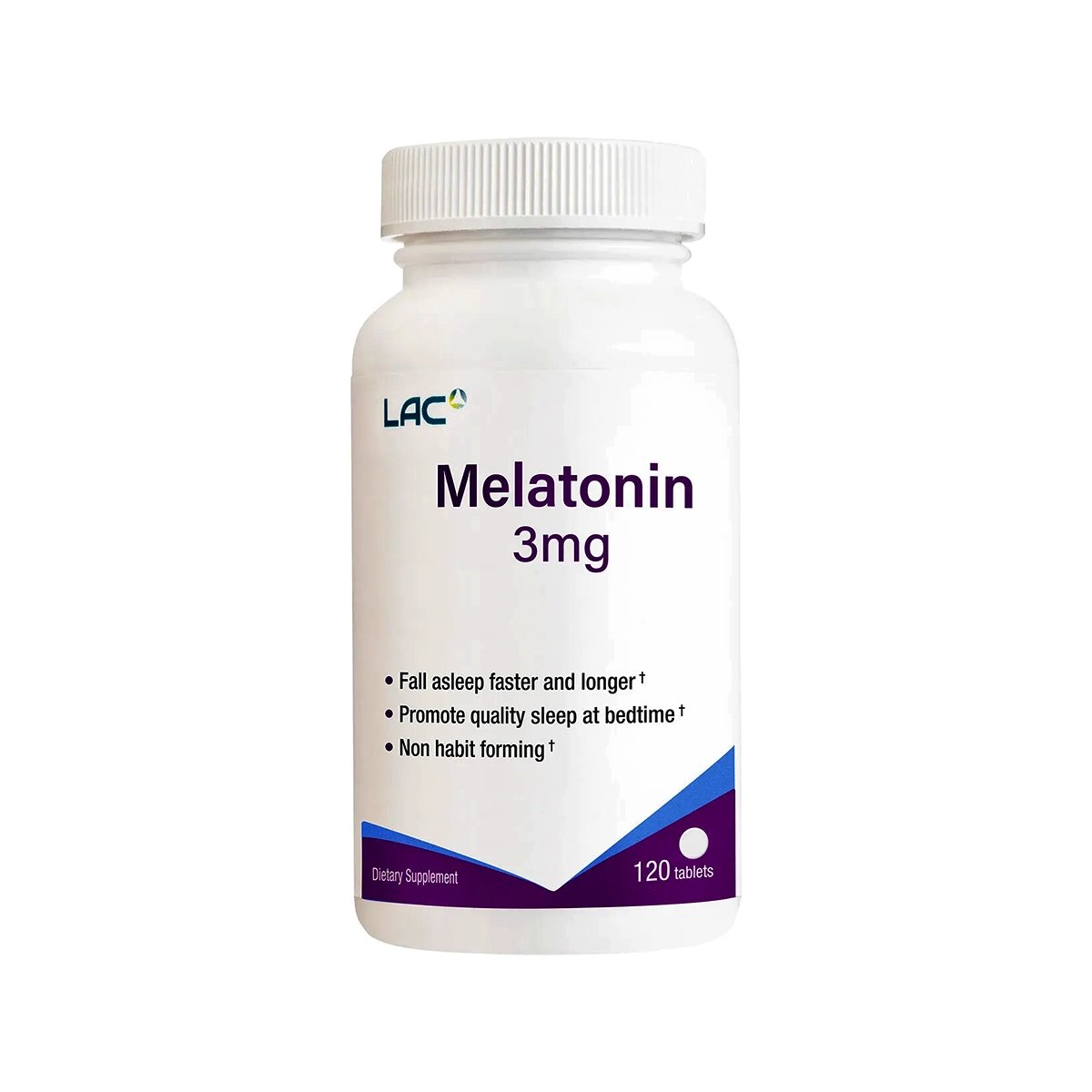 LAC SLEEP Melatonin 3mg Tablets 120s - Melatonin for better sleep, High Potency, and vegan tablets