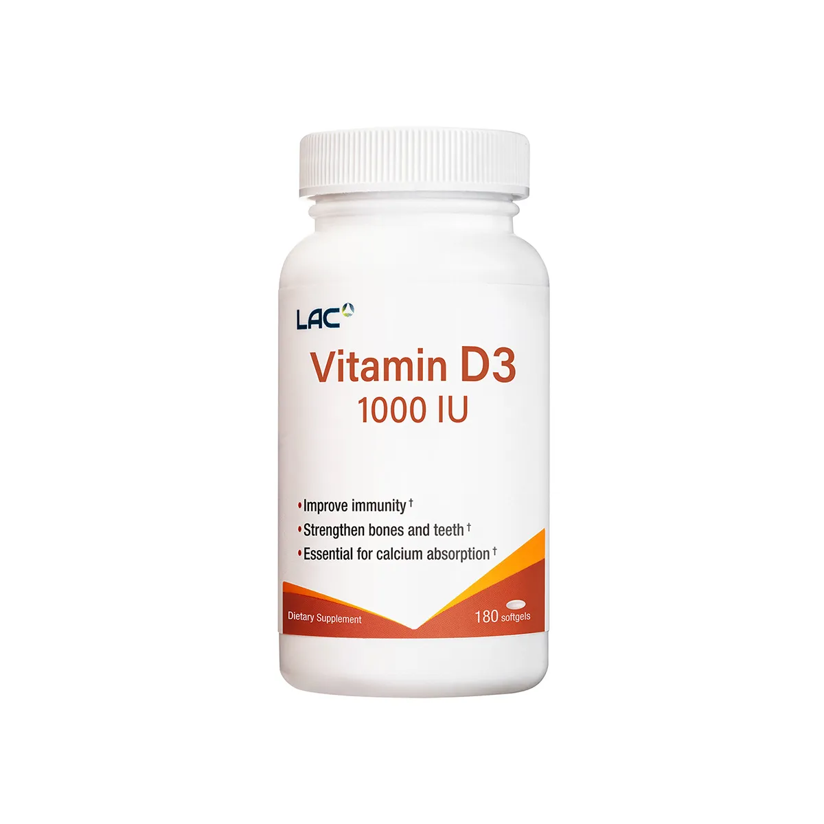 LAC Vitamin D3 1000 IU 180S - Boost Immunity, Strengthen Bones, and Enhance Vitality