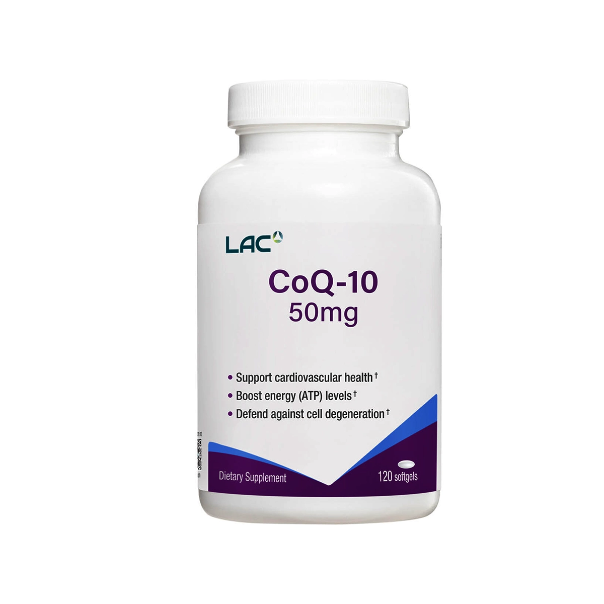 LAC WELLNESS CoQ-10 50mg Softgels 120s - Heart health, and Improve physical strength