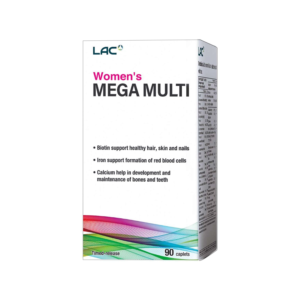 LAC WOMEN'S Mega Multi Caplets 90s - Nutritional, Energy and Vitality Supplements for Women