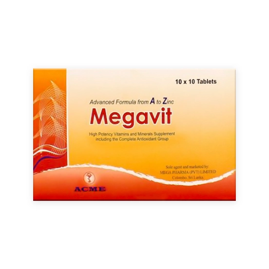 Megavita Vitamin and Minerals Tablets 10s - Comprehensive Multivitamin Support for Optimal Health