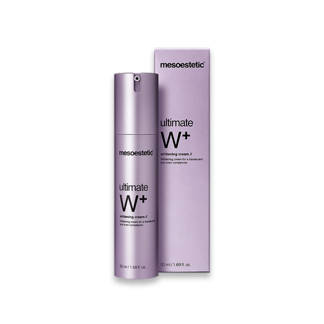 Mesoestetic Ultimate W+ Whitening Cream 50ml - Skin Lightening, Sun Damage, Wrinkle Prevention