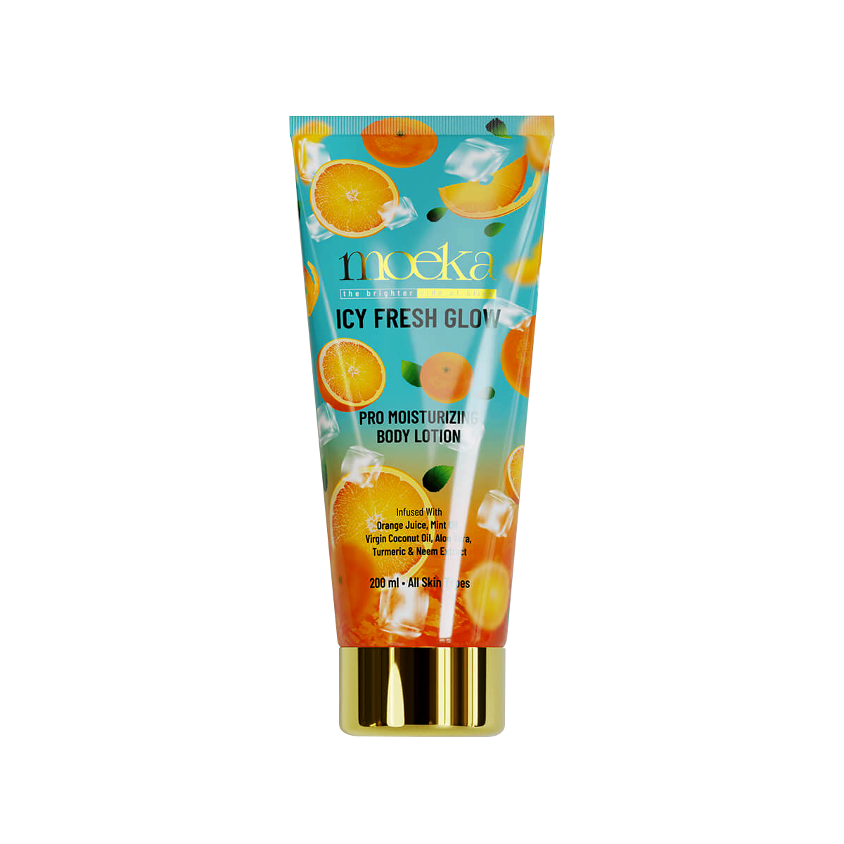 Moeka Icy Fresh Glow 200ml  - For a Healthy Glow with Orange Fruit Juice, and Mint Oil