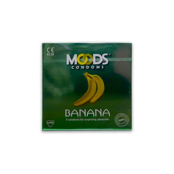 Moods Banana Flavoured Condoms 3s – Fruity Flavour, Pleasure, and Protection