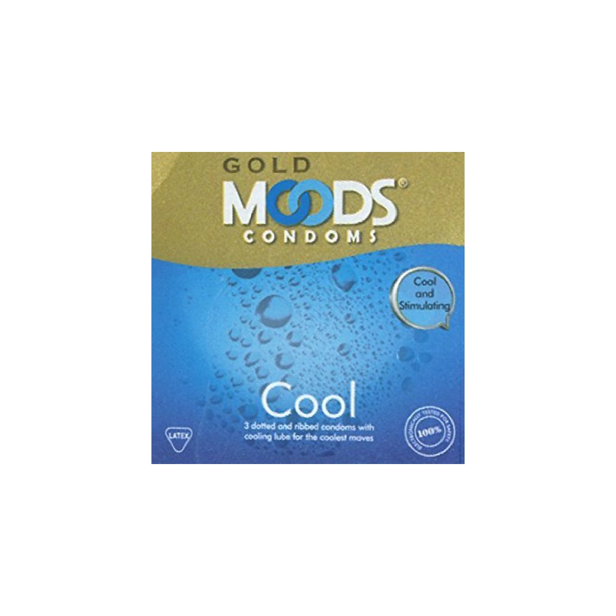 Moods Gold Cool Condoms 3s - Cooling Sensation for Intensified Pleasure