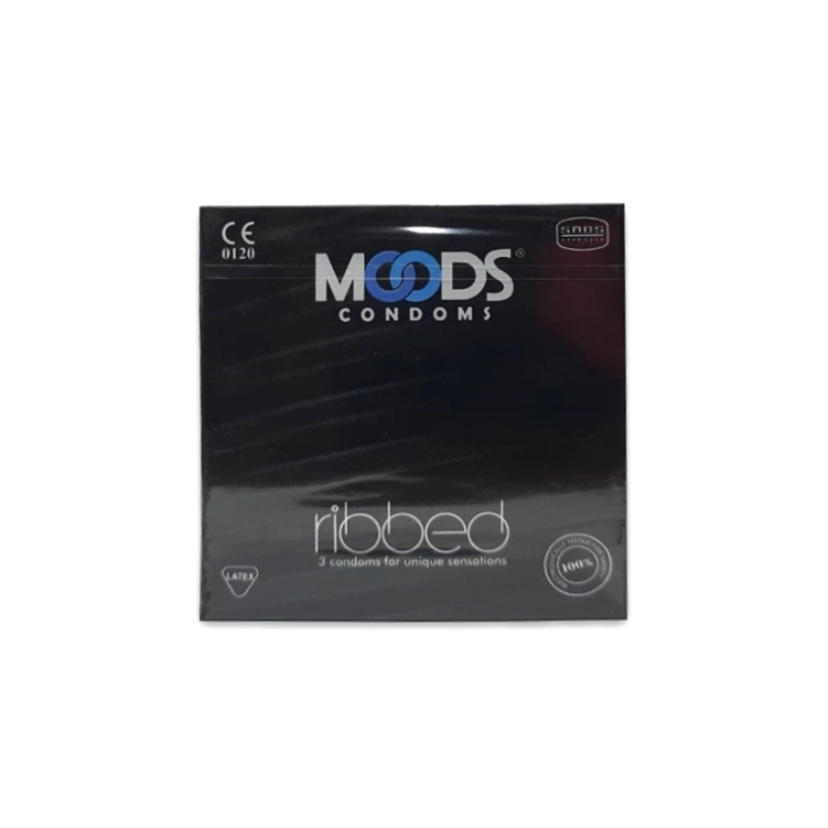 Moods Ribbed Condoms 3s