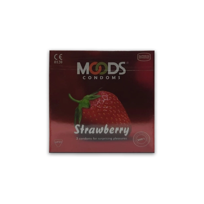 Moods Strawberry Flavoured Condoms 3s – Sensational Pleasure with a Sweet Twist