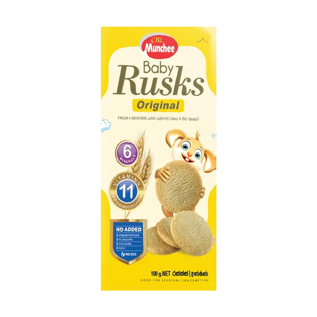 Munchee Baby Rusk Original 100g - Nutritious Snack, High Quality, and Delicious Taste