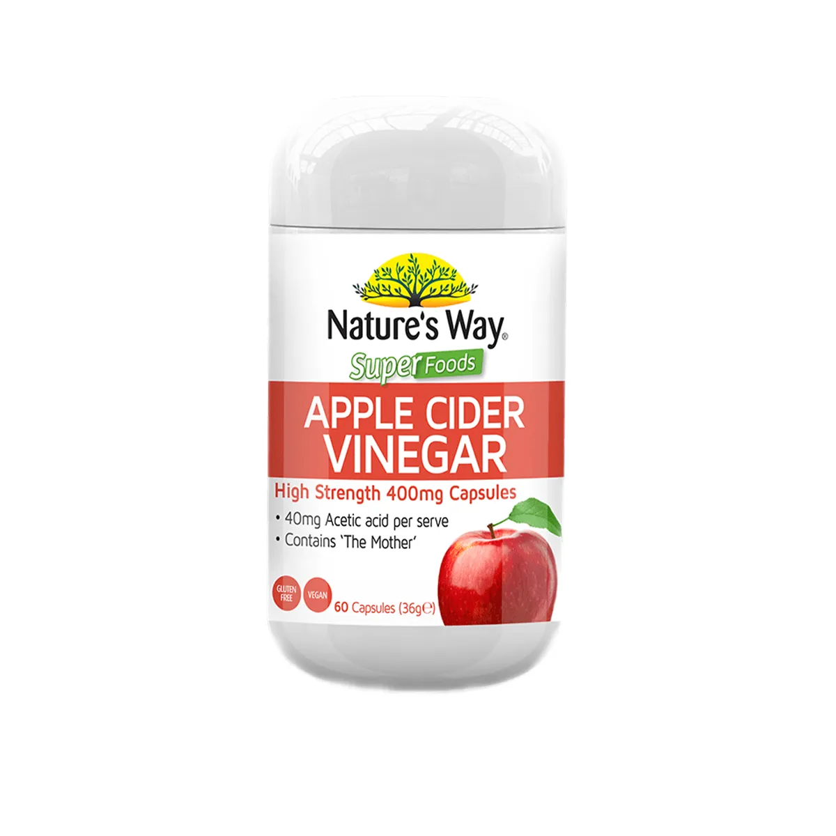 Nature’s Way Apple Cider Vinegar 400mg Capsules 60s